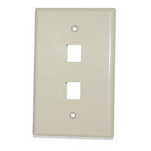 Signamax 2-Port Single Gang Oversize Faceplate Ivory - SKFM-2