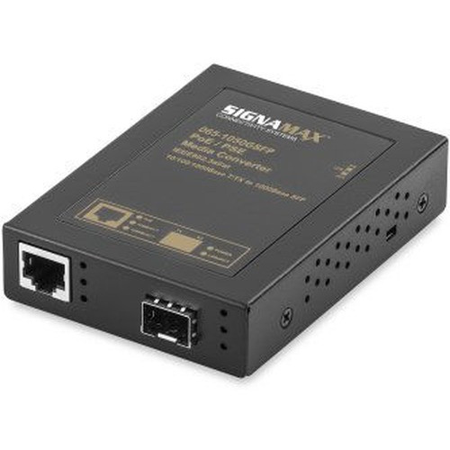Signamax 10/100/1000 to 1000BaseSFP PSEPoE/PoE+ med cnvrtr 110V - 065-1050GSFP
