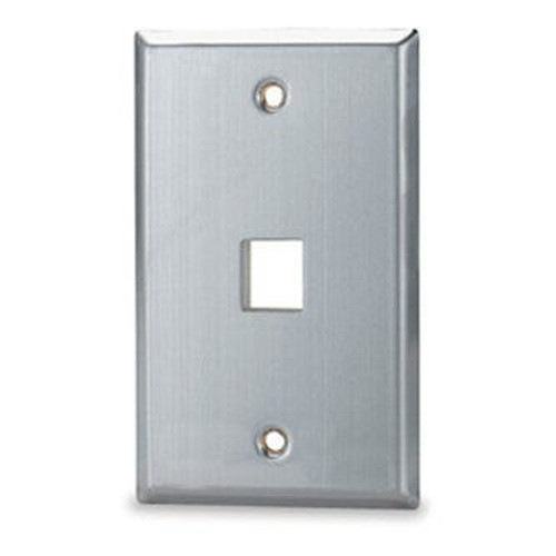 Signamax 1-Port Single Gang Stainless Steel Faceplate - SSKF-1
