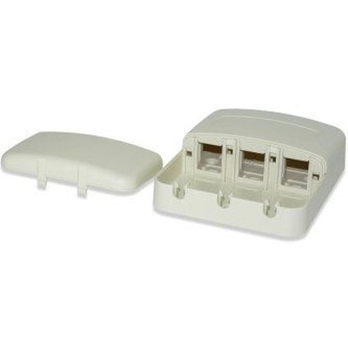 Signamax 3-Port Surface Mount Tamper Proof Box White - SMKT-3-WH