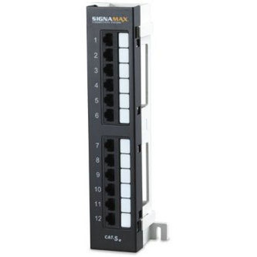 Signamax 12-Port Category 5e Mini Panel W/89D Bracket - 12458M-C5E