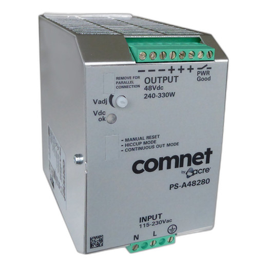 ComNet PS-A48280 48VDC Industrial Grade DIN Rail Power Supply