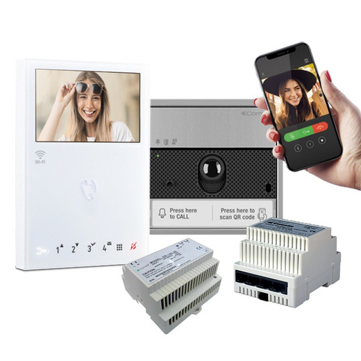 Comelit KVU8508 Surface Mount Video Intercom Kit 4MP PoE+