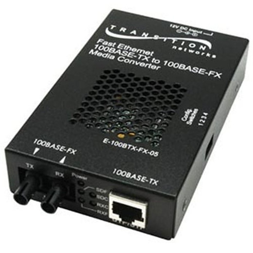 Transition Networks E-100BTX-FX-05(SMHT)-NA 100Mbps Media