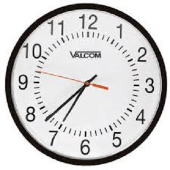 Valcom V-AW16BLP 16 Inch Wall Mount Clock with Microphone Support