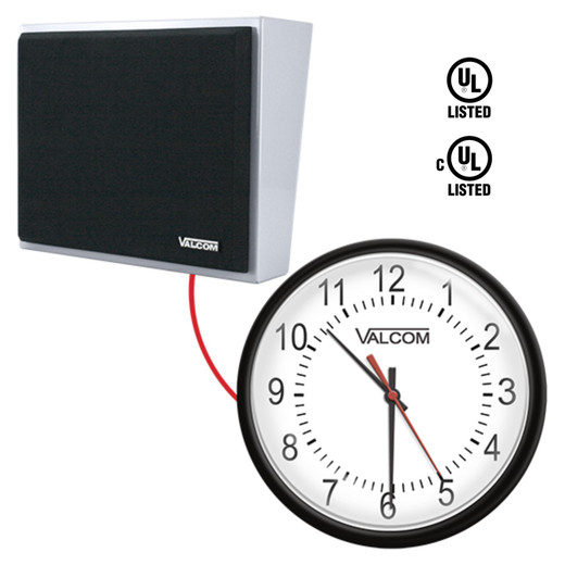 Valcom V-AW12B 12-Inch Wireless Analog Clock