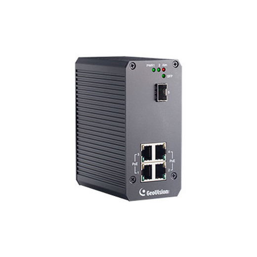 Geovision GV-POE0410-140 GV-POE0410 4-Port PoE+ Switch - GV-POE0410-140 - image 1