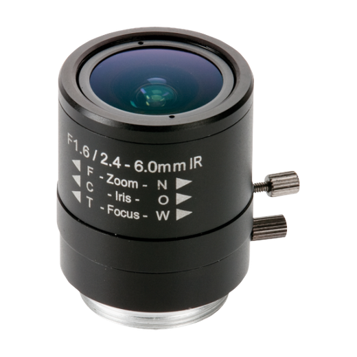 Axis CS-Mount 2.4-6mm Manual Iris Varifocal Lens, 5503-181