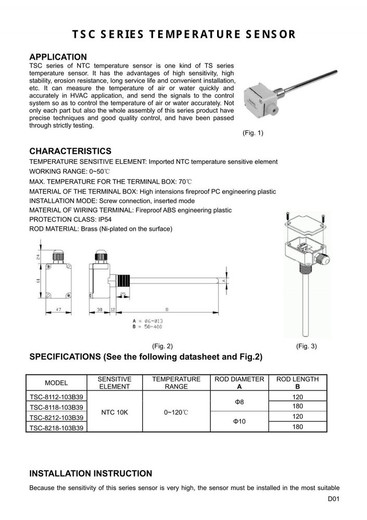 TSC 254428-901 Sensor Assembly Lower SL/T5R Energy Saver
