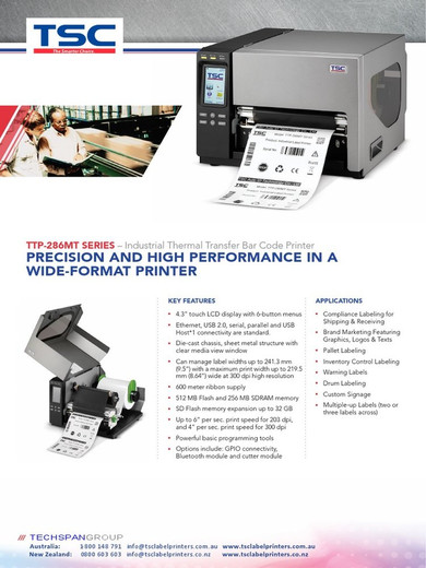 TSC 98-0350035-30LF TTP-384M Thermal Transfer Printer Main Board
