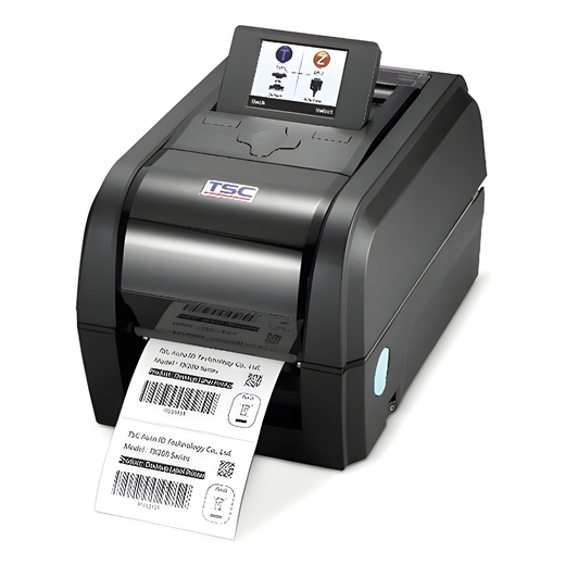 TSC 99-053A033-0601 TX200 label printer with LCD display and WiFi connectivity front view