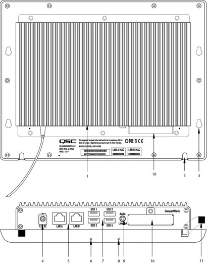 TSC BESA-DR901B-5Y-01NNC Wired Touchscreen Display