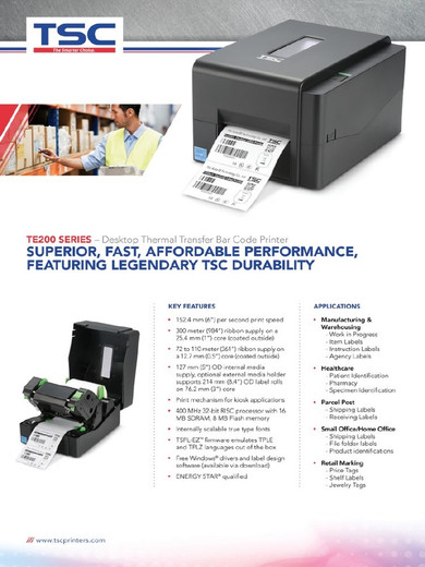TSC T6EX04-00-S0-24-1P Industrial Thermal Transfer Printer