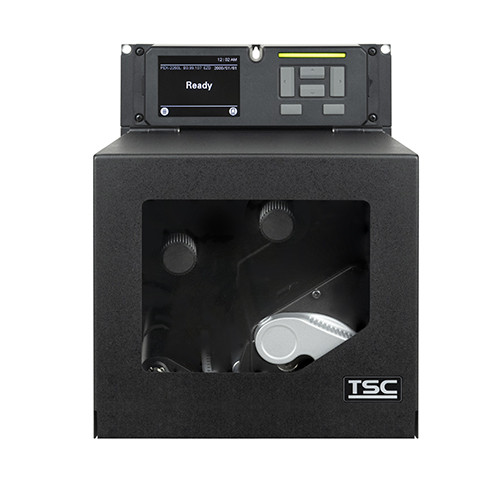 TSC T6EX04-05-S0-36-1P Wi-Fi printer rear connectivity ports and power connection close-up