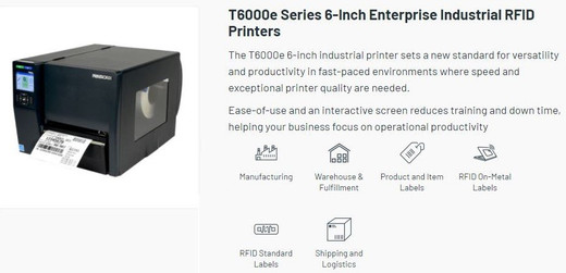 TSC T6EX06-01-S0-12-1P Industrial Printer