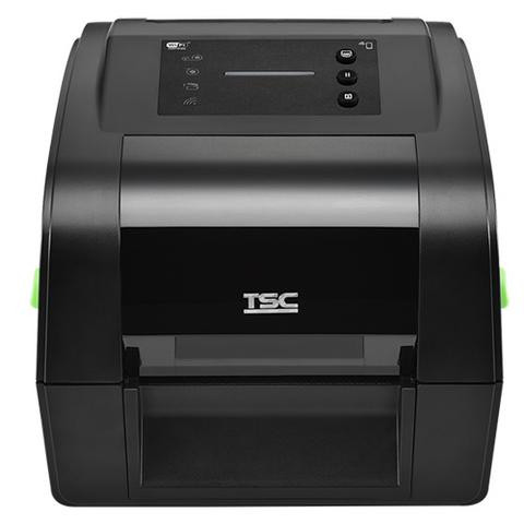 TSC T8X04-02-S0-24-1P thermal transfer label printer front view with display and control panel