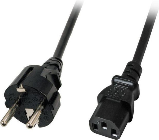 Zebra 105950-015 Euro 220V power cable IEC320 C13 plug close-up
