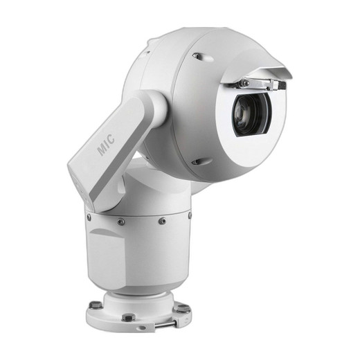 Bosch MIC-7504-Z12WR 8MP PTZ camera white dome design detail