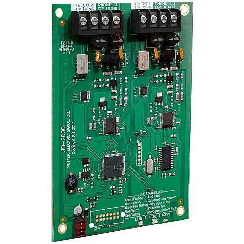 Potter UD-2000 alarm communicator mounted installation with wall bracket