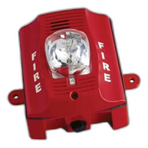 System Sensor P2RK-R Wall-Mount Horn Strobe Red 2-Wire Device Only