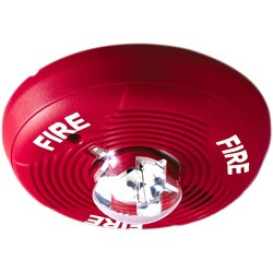 System Sensor PC2RH red ceiling-mount horn strobe 2-wire fire alarm audible visual signal device