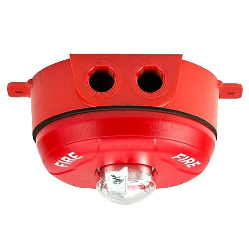 System Sensor SCRHK red ceiling-mount strobe light with high candela marking for fire alarm systems