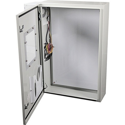 STI EM362408WA Metal Protective Cabinet with Window and AC/Heater