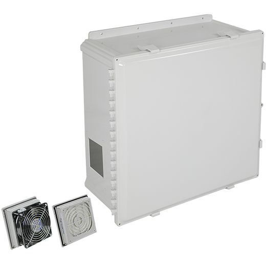 STI EP242410-O3 EnviroArmour® Polycarbonate with NEMA 3R Filter Fan - Opaque - image 1