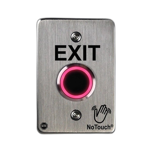 STI NT-SS101-FR NoTouch Stainless Steel Switch Single-Gang EXIT