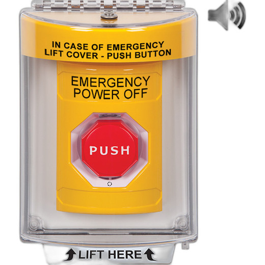 STI Stopper® Station Push Button with Universal Stopper® Cover, Tur...