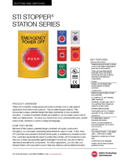 STI SS2502LD-EN Stopper Station Push Button Key-to-Reset