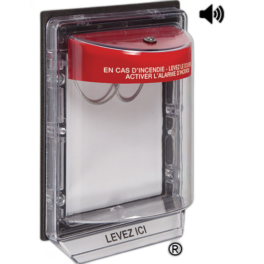 STI STI-1150-FR Stopper II® with Horn Flush Mount (Indoor/Outdoor Rated), Frenc...