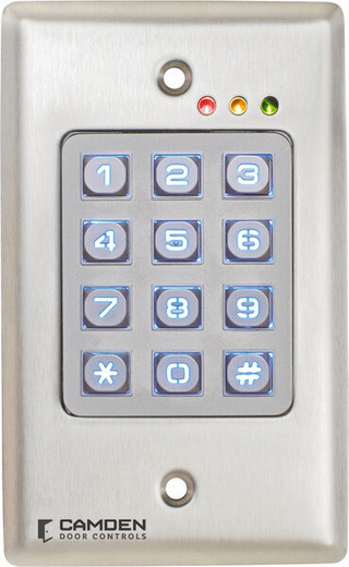 Camden Outdoor vandal resistant metal backlit keypad - CM-120TX