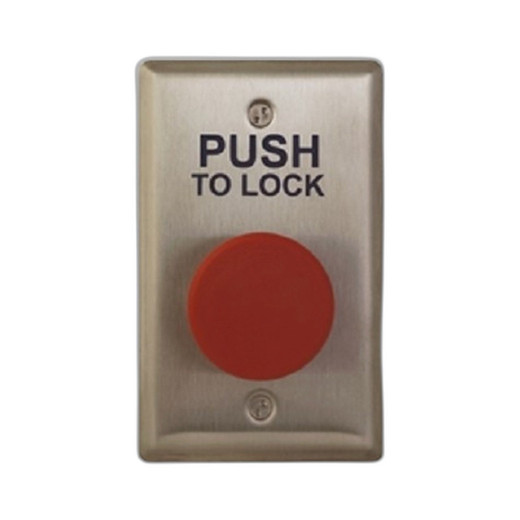 Camden Bilingual Mushroom Push button, single gang, stainless steel...