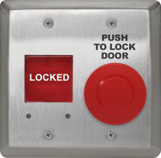 Camden CM-AF550R Double Gang Mushroom Push Button Red
