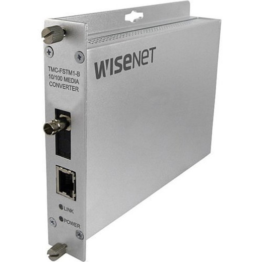 Hanwha TMC-FSCS1POEM-A Fiber Optic Media Converter