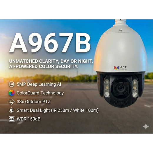 ACTi B912 5MP Outdoor Mini PTZ Camera