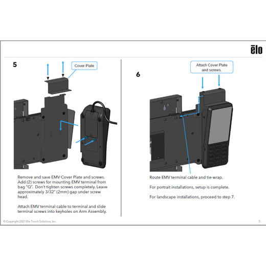 ELO Touch EMV cradle kit for Wallaby self-service - E906829