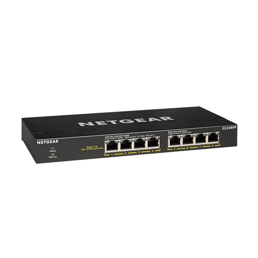 NETGEAR Switch - GS308PP - Desktop - Wired - - GS308PP-100NAS
