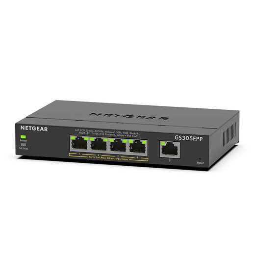 NETGEAR Switch - GS305EPP - Wired - 1GBPS - - GS305EPP-100NAS