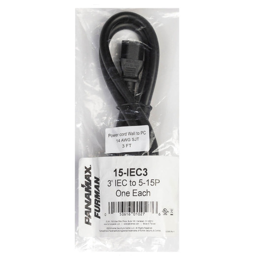 Nortek 15 Amp 3 Iec Cable - 15-IEC3