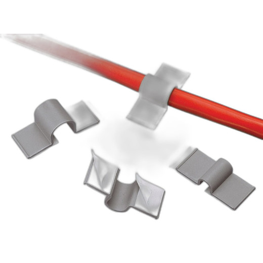 Panduit A2C25-A-C8 Adhesive Wire Clip 0.25" Gray