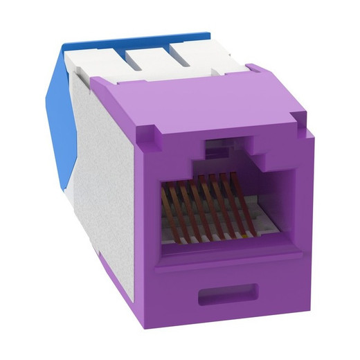 Panduit CJUD6X88TGVL Cat 6A RJ45 Up/Down Jack - Violet