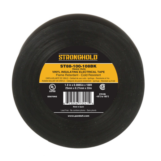 Panduit ST88-100-108BK 1" × 108' PVC Electrical Tape