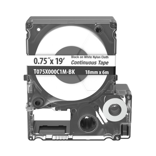 Panduit T075X000C1M-BK 0.75" Nylon Label Tape Cartridge