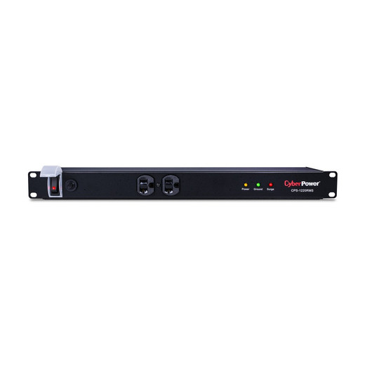 CyberPower 20A PDU RM 1U 1800J Surge 12OUT 5-15R 120V 15 Cord 3YR-WTY