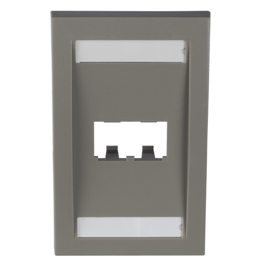 Panduit CFPE2IGY 2-Port Mini-Com Single Gang Faceplate