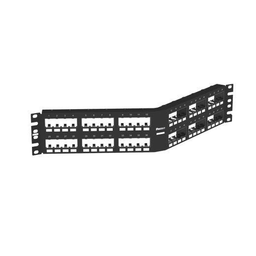Panduit CPPA48FMWBLY 48-Port Angled Patch Panel