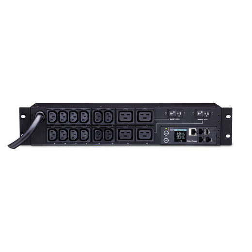 CyberPower Monitored PDU, 30A 240V (12) IEC-C13 (4) IEC-C19 Outlets L6-30P 12ft 