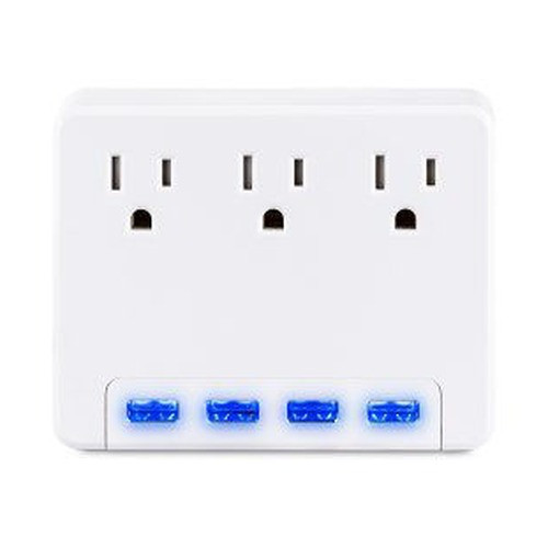 CyberPower 6050 Home Surge 6-OUT 4FT, 4 Lighted 4.2A USB Ports 1-YR Warr
